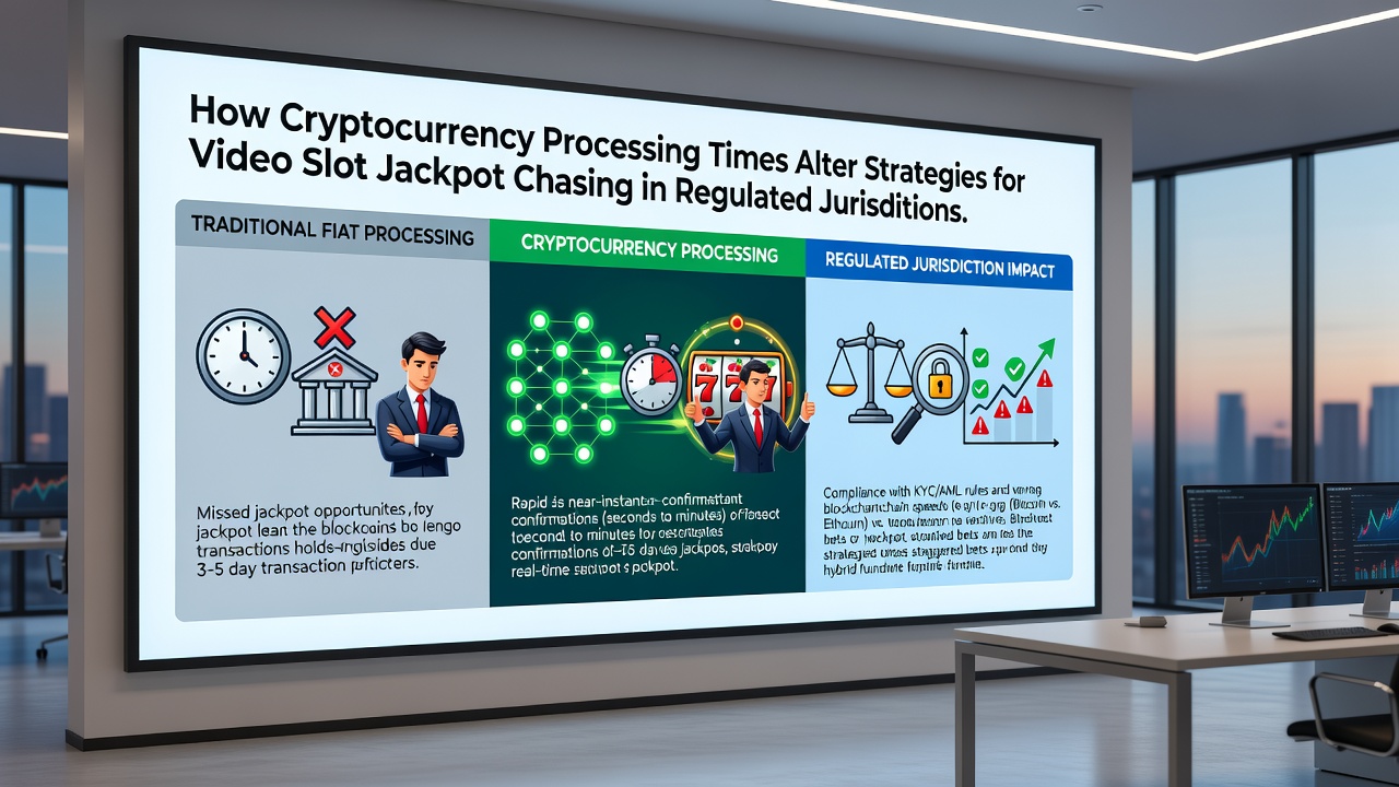 Split-screen view of blockchain explorer timestamps next to progressive jackpot counters on regulated slot platforms